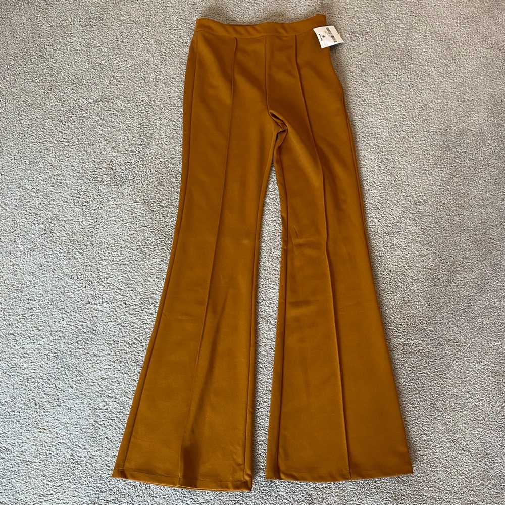 High rise flare trousers